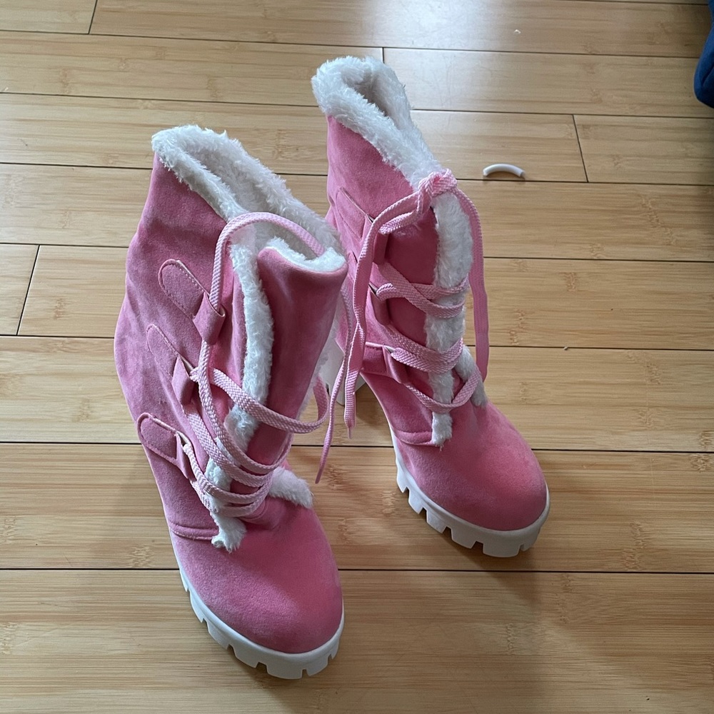 Really high pink platforms